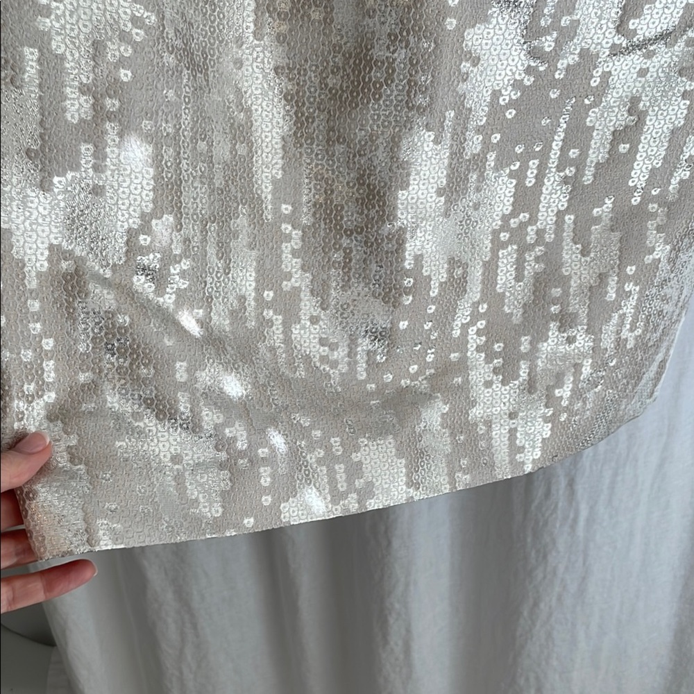 WORN ONCE Trina Turk GORGEOUS Gold Sheath Mini Dress Sleeveless Crew Neck - Picture 6 of 13